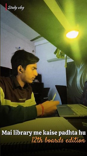 How I study in Library as a 12th grader😫 study vlog✨ #studyvlog #class12th #cbseclass12