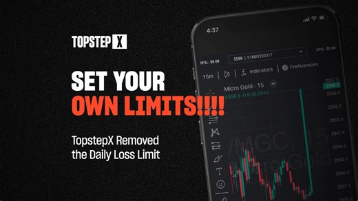 1.8K views · 61 reactions | TopstepX is giving you the power to set your own limits!  Starting today, the Daily Loss Limit will be removed from all new or Reset accounts. Set a Personal Daily Loss Limit tailored to your own risk tolerance and trade your way on the Ultimate Trading Xperience!  | Topstep | Facebook