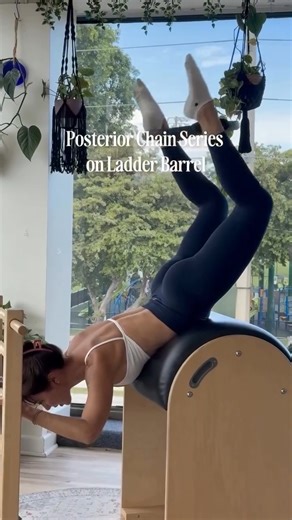 Your glutes hamstrings called....they want their moment 🤩 This Ladder Barrel series by Dr. Julia Shmurak DPT, NCPT is designed to teach your backside to show up, so your low back and knees don’t have to. 📸: Pandora Pilates & Physical Therapy . . . See important safety info here: https://bit.ly/3TNYrYn | Balanced Body, Inc.