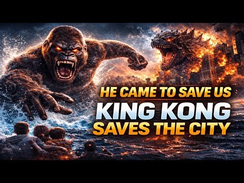 He Rose From the Ocean to Save the City | King Kong’s Heroic Battle