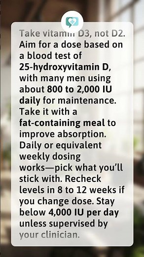 What is the best way to take vitamin D for men?