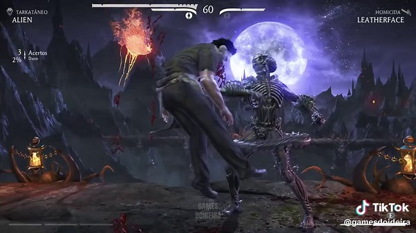 X-Ray do Alien Tarkatâneo vs X-Ray do Leatherface - Mortal Kombat XL #gamesdoideira #mortalkombat #alien #leatherface #xray #mkx #mkxl #gameedit