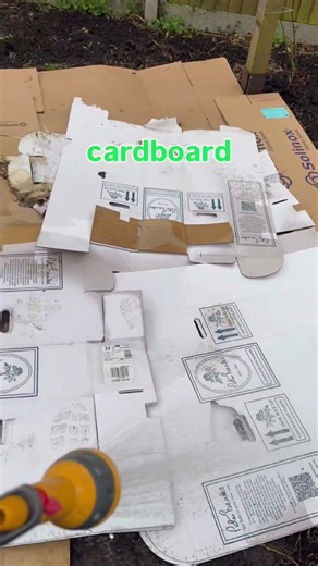 Use unwanted cardboard to suppress weeds & nourish the soil beneath decorative mulches #gardenerben