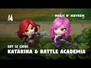 CHIBI KATARINA & BATTLE ACADEMIA | EMOTES, FINISHER, BOOM | TFT SET 12
