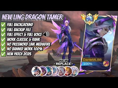 NEW Script Skin Ling Dragon Tamer - Night Shade No Password | Full Effect Voice | Patch Terbaru