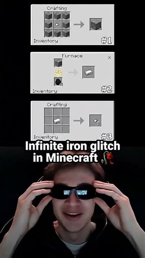 infinite Iron glitch #minecraft