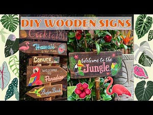 DIY Wooden Signs for Tiki Bar, Garden, Home 🍹🌴🏡