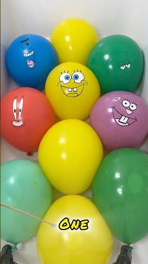 Learn to count and colors with 10 Emoji Popping Water Balloon 🎈 #balloon