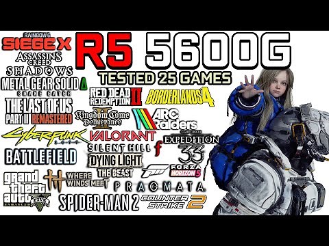 Ryzen 5 5600G in 2026 : Test in 25 Games - Gaming Test in 2026