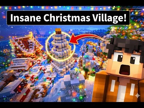 I Built a Christmas Village in my Minecraft Forever World!