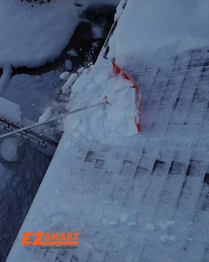 Snow removal that's EZ on your roof. Gentle on shingles. Tough on snow. ❄️ #EZSmart #RoofSafe | EZ Smart Tools