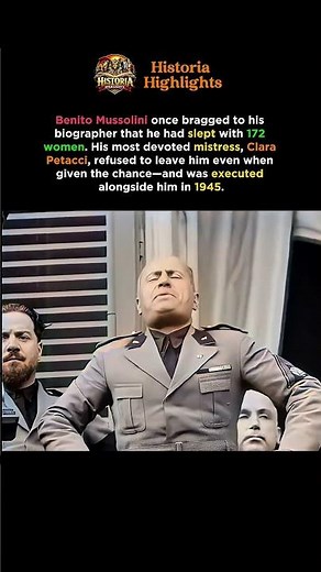 Mussolini’s Mistress Who Refused to Leave Him