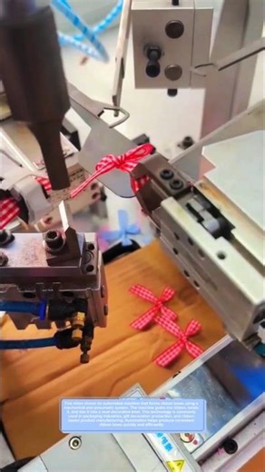 Automatic Ribbon Knot Machine | Industrial Bow Tying Process #industrial #manufacturing #engineering