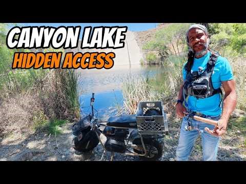 Exploring Hidden Canyon Lake Trails on a Mini Bike (Secret Fishing Spots)