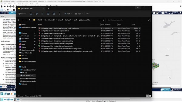 CCNA - Lab 1 (Virtual Lab) - 01-06-2023