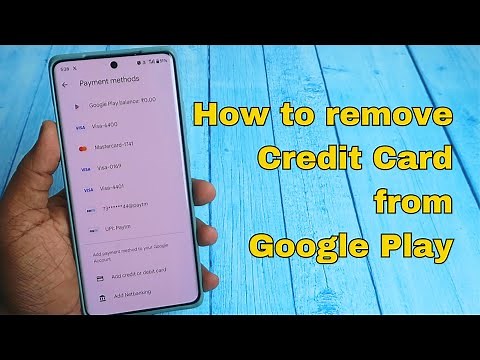 How to remove credit card from Google Play Payment method