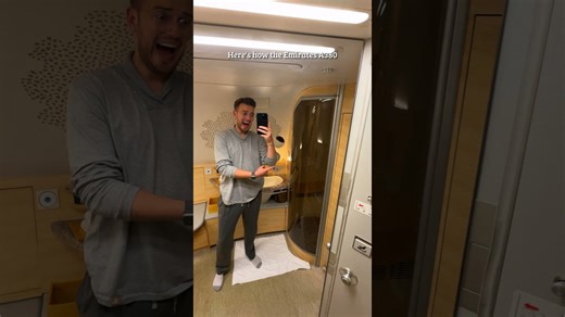 How the showers work in Emirates A380 First Class