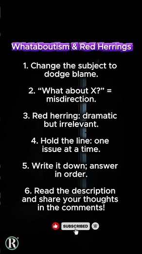 Dark Psychology Tricks: Whataboutism & Red Herrings