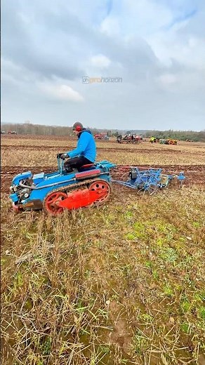Ransomes crawler tractor ploughing