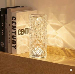 Acrylic Diamond Clip Table Lamp – Touch Night Light for Bedroom, Ambient Decorative Lighting - Etsy Canada