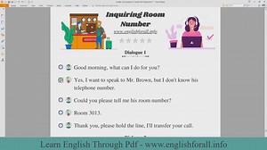 English Conversations in Hotels and Restaurants - Inquiring room number