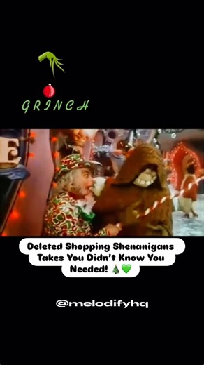 harmoniqhub on Instagram: "Deleted Grinch Scenes Uncovered 🎄💚 This deleted Shopping Shenanigans scene comes from How the Grinch Stole Christmas (2000) — a film that wasn’t just acted, but truly lived. Before the cameras rolled, the actors who played the Whos went through a special training called Who School. Not a real classroom, but a few weeks of practicing movement, falling, balancing, and reacting as if they had stepped straight out of a storybook 🎭✨ Everything had to feel bigger, brighte
