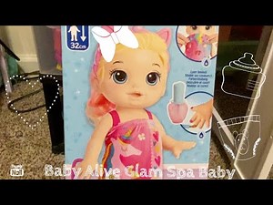 BABY ALIVE: NEW BABY ALIVE 2022 GLAM SPA BABY UNICORN BOX OPENING #babyalive