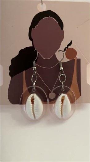 Resin Cowrie Shell Earrings