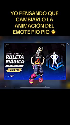 Modificación del Emote Pio Pio en Free Fire LATAM