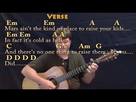 Rocket Man (Elton John) Strum Guitar Cover Lesson in Em with Chords/Lyrics