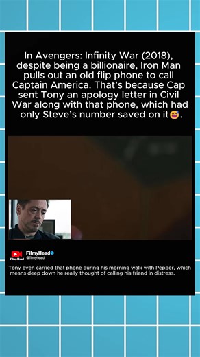 1M views · 8.2K reactions | In Avengers Infinity War (2018)Why did Iron Man use flip phone despite being billionaire #shorts #movies #ironman #avengers #avengersinfinitywar #marvel #marvelcomics #mcu | Filmy Head | Facebook