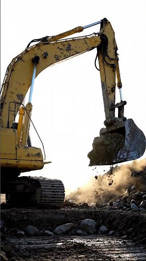 Massive Excavator in Action: Moving Mountains of Earth! 🚧