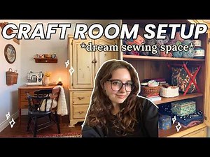Cozy Craft Room Makeover 🧵 Decorating + Organizing My Sewing Room
