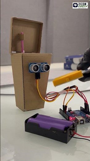 DIY Smart Dustbin using Arduino #roboarmy #ultrasonicsensor #scienceproject
