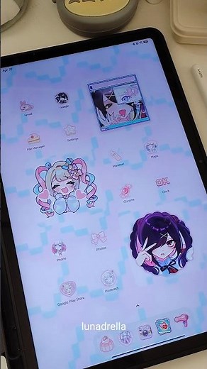 Customizing my android tablet 🎀 Aesthetic Pink Theme #aesthetic #aesthetictheme #cuteaccessories