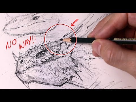 Drawing Dragon Heads Step by Step | Creature Design Fundamentals