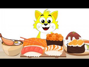 Amsr Mukbang (Japanese Sushi, Ramen and Sweet) | Mukbang animation | AZD Animation