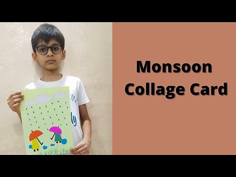 Make Monsoon Collage card | Happy Monsoon | Rainy season activity | School project Ideas