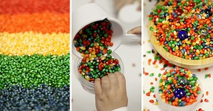 Rainbow Corn Sensory Bin Perfect for Any Time of Year