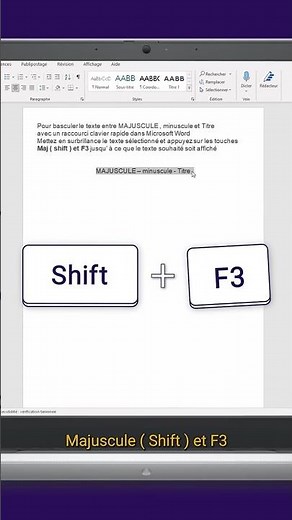 Switch text between UPPERCASE and lowercase Title with a keyboard shortcut #tip #word