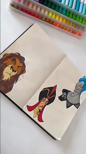 DRAWING SCAR ✍️🦁🔥 | The Lion King Fan Art (Disney Villain)