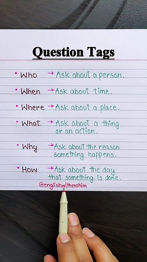 100 reactions · 7 comments | Use of - Question Tags ‍✨ . . . #english #englishgrammar #vocabulary #viralreels | Tushar Ghosh | Facebook