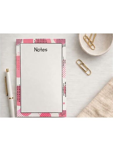 Cute Pink Notepads for Lists, Notes & Ideas | Lined or Blank Desk Notepad