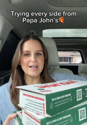 Trying every side from Papa John’s🍕 #papajohns #pizza #appetizers #foodie #foodtiktok