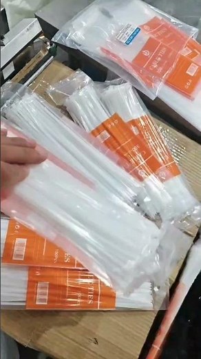 Production and packaging of nylon cable ties #factory