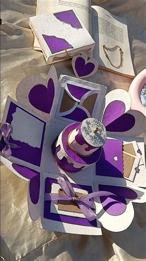 Purple-White themed EXPLOSION BOX 🤍💜 . #craft #art #smallbusiness #diy #music #support