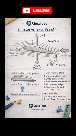 How an Airplane Flies ✈️ | Lift, Thrust, Drag & Weight Explained #aviation