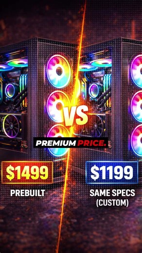 STOP! Custom PC vs Prebuilt The Real Cost #pcbuild #gamingpc #comparison