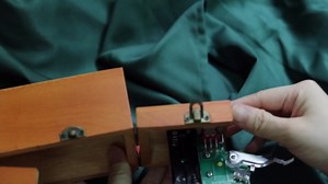Useless Box Leave Me Alone Machine Fully Assembled in Real Wood（Brown）