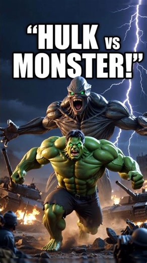 HULK vs ALIEN MONSTER 😱#viral #marvel #youtubeshorts #superhero #hulk